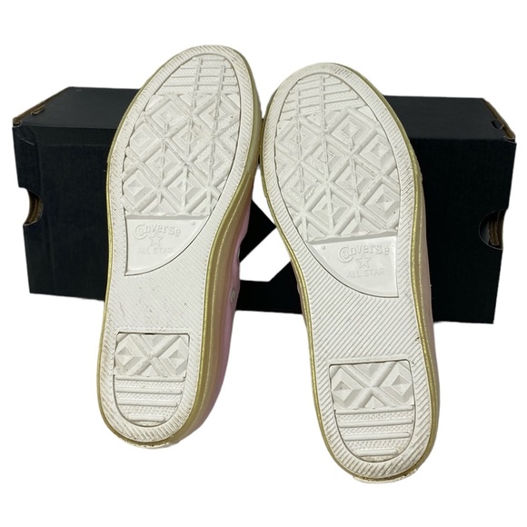 Converse Ctas Ox Women Cherry Blossom Pink Gold Canvas Low 666871C used - Picture 4 of 10